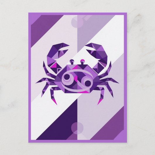 Krebs Zodiac-Zeichen Postkarte (Vorderseite)
