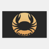 Krebs Zodiac-Zeichen Rechteckiger Aufkleber (Vorderseite)