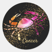 Krebs - Zodiac-Zeichen Runder Aufkleber (Vorderseite)