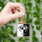Krebs Zodiac-Zeichen, Schwarz-Weiß-Schlüsselanhäng Schlüsselanhänger (Hand)