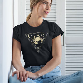 Krebs Zodiac-Zeichen-Wasser-Element in Gold T-Shirt