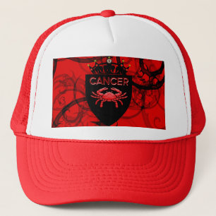 Krebs Zodiakabild mit Krone Trucker Hat Truckerkappe