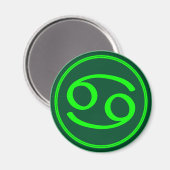 Krebs-Zodiaksymbol grüner Kontrast Magnet (Vorderseite/Rückseite)