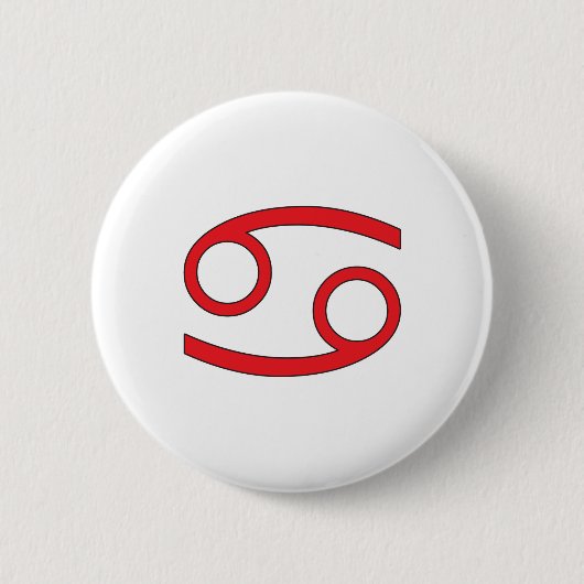 Krebs, Zodiaksymbol, Horoskop Button (Vorderseite)