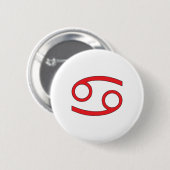 Krebs, Zodiaksymbol, Horoskop Button (Vorne & Hinten)