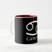 "Krebs" - Zodiakzeichen Zweifarbige Tasse (Vorderseite Links)