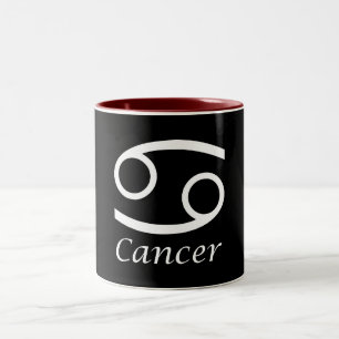 "Krebs" - Zodiakzeichen Zweifarbige Tasse