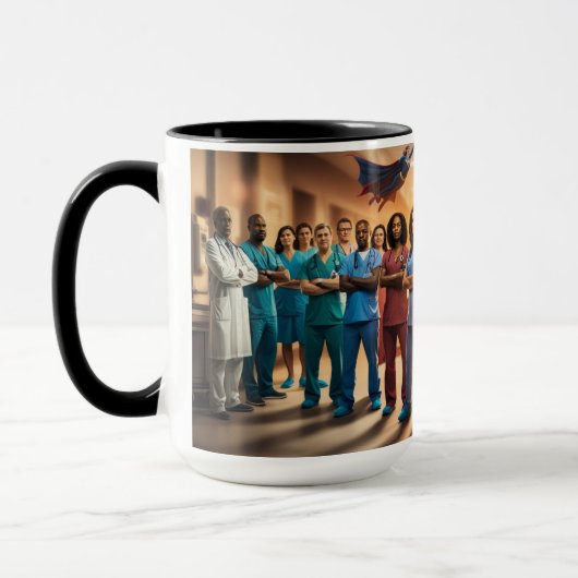Krebs zu Superhelden Tasse (Links)