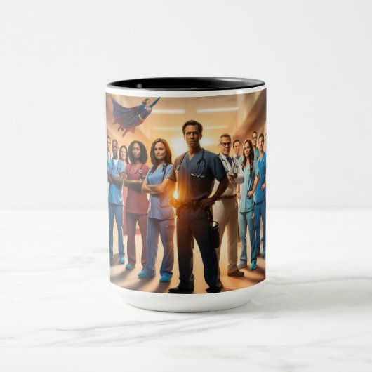 Krebs zu Superhelden Tasse (Zentrum)