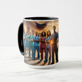 Krebs zu Superhelden Tasse (Vorderseite Links)