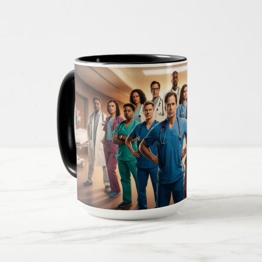 Krebs zu Superhelden Tasse (Vorderseite Links)