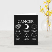 Krebsastrologie Zodiac-Zeichen Karte (Gelbe Blume)