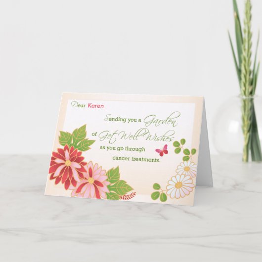 Krebsbehandlungen Individuelle Name werden wohlwol Karte (Vorderseite)