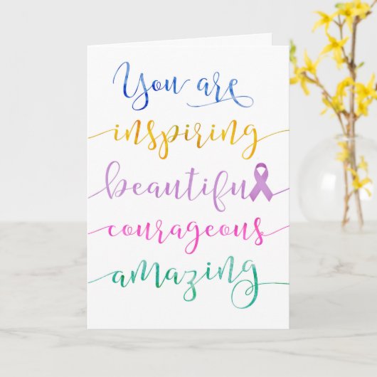 Krebsbekämpfung - Denken Sie daran, wer Sie sind Karte (Gelbe Blume)