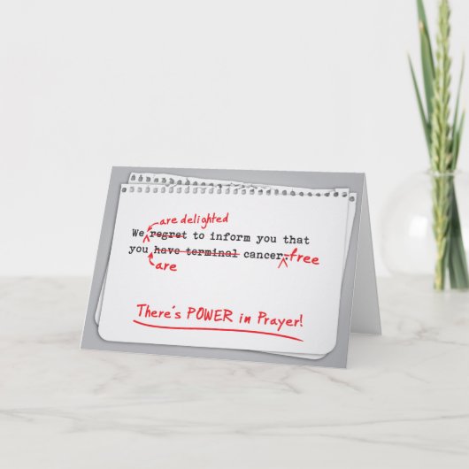 Krebsbekämpfung - Power des Gebets zur Heilung Karte (Vorderseite)