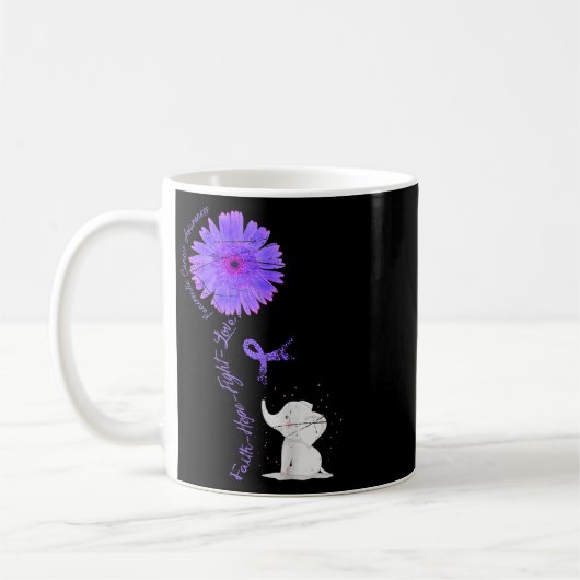 Krebsbekämpfung Unterstützung Lila Bonbon Geschenk Kaffeetasse (Links)