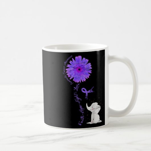 Krebsbekämpfung Unterstützung Lila Bonbon Geschenk Kaffeetasse (Rechts)