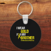 Krebsbewusstsein bei Kindern Brother Yellow Ribbon Schlüsselanhänger (Vorderseite)