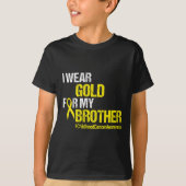 Krebsbewusstsein bei Kindern Brother Yellow Ribbon T-Shirt (Vorderseite)