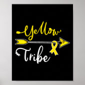 Krebsbewusstsein bei Kindern Gelbe Schleife Sarcom Poster (Vorne)