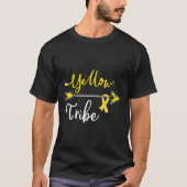 Krebsbewusstsein bei Kindern Gelbe Schleife Sarcom T-Shirt (Vorderseite)