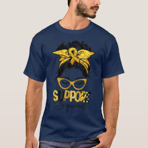 Krebsbewusstsein bei Kindern - Messy Bun Gold Supp T-Shirt