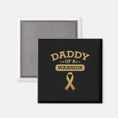 Krebsbewusstsein bei Kindern Papa eines Kriegers Magnet (Vorderseite/Rückseite)