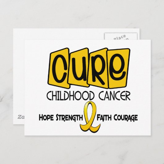 Krebsbewusstsein bei Kindern Postkarte (Vorne/Hinten)