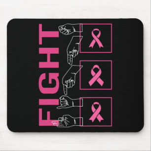 Krebsbewusstsein bekämpfen Rosa-Band-Krieger Asl D Mousepad