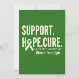 Krebsbewusstsein Benutzerdefinierte Einladungskart Feiertagskarte