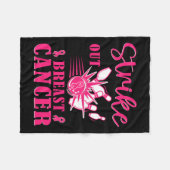 Krebsbewusstsein - Bowling bricht rosa Schleife au Fleecedecke (Vorderseite (Horizontal))