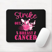 Krebsbewusstsein - Bowling bricht rosa Schleife au Mousepad (Mit Mouse)