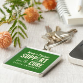 Krebsbewusstsein-Brauch #team-Schlüsselanhänger Schlüsselanhänger (Seite)