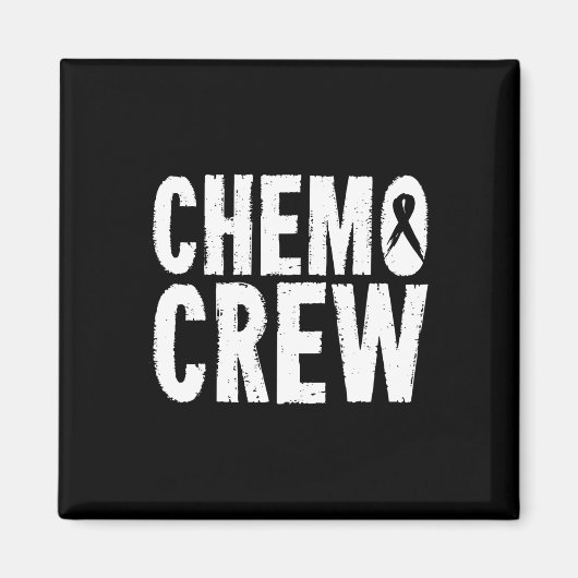 Krebsbewusstsein Chemo Crew Survivor Geschenk Magnet (Vorne)