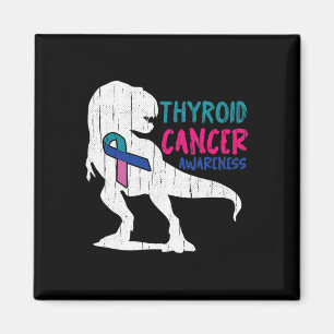 Krebsbewusstsein Cool T-rex Krieger Überlebenskamp Magnet