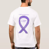 Krebsbewusstsein der Lavendel Kunst Custom TShirt (Rückseite)