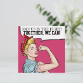 Krebsbewusstsein - Einladung zu rosa Ribbon (Stehend Vorderseite)