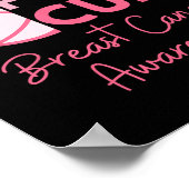 Krebsbewusstsein für eine Heilung von Volleyball P Poster (Ecke)