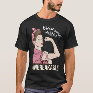 Krebsbewusstsein für ihren Krieger - unzerbrechlic T-Shirt