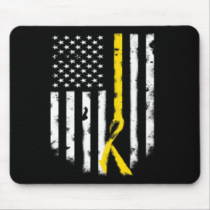 Krebsbewusstsein für Kinder - Amerikanische Flagge Mousepad