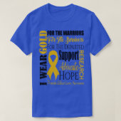 Krebsbewusstsein für Kinder T-Shirt Gold für ein K (Design vorne)