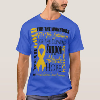 Krebsbewusstsein für Kinder T-Shirt Gold für ein K