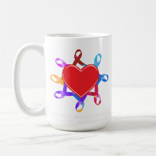 Krebsbewusstsein Herz-Schleife   Liebe Hoffnung Mu Kaffeetasse