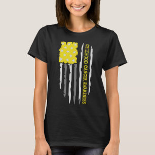 Krebsbewusstsein im Kindesalter - Amerikanische Fl T-Shirt