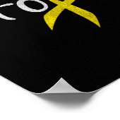 Krebsbewusstsein im Kindesalter Gelbe Schleife Hof Poster (Ecke)