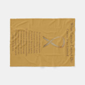 Krebsbewusstsein im Kindesalter - goldene Blanken Fleecedecke (Vorderseite (Horizontal))