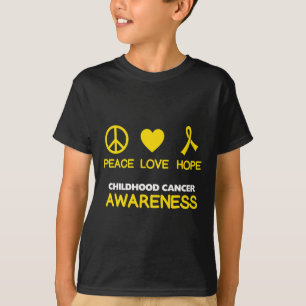 Krebsbewusstsein im Kindesalter - Goldene Liebe He T-Shirt