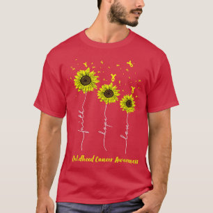 Krebsbewusstsein im Kindesalter Hoffnung Liebe Gol T-Shirt