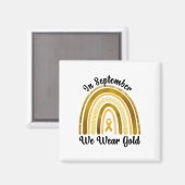 Krebsbewusstsein im Kindesalter Im September trage Magnet (Vorderseite/Rückseite)