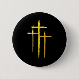 Krebsbewusstsein im Kindesalter Kreuz Christliche  Button